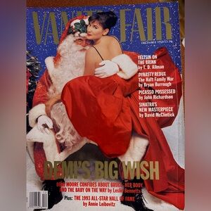 December 1993 issue of Vanity Fair ❤️ Demi Moore sitting on David Letterman
